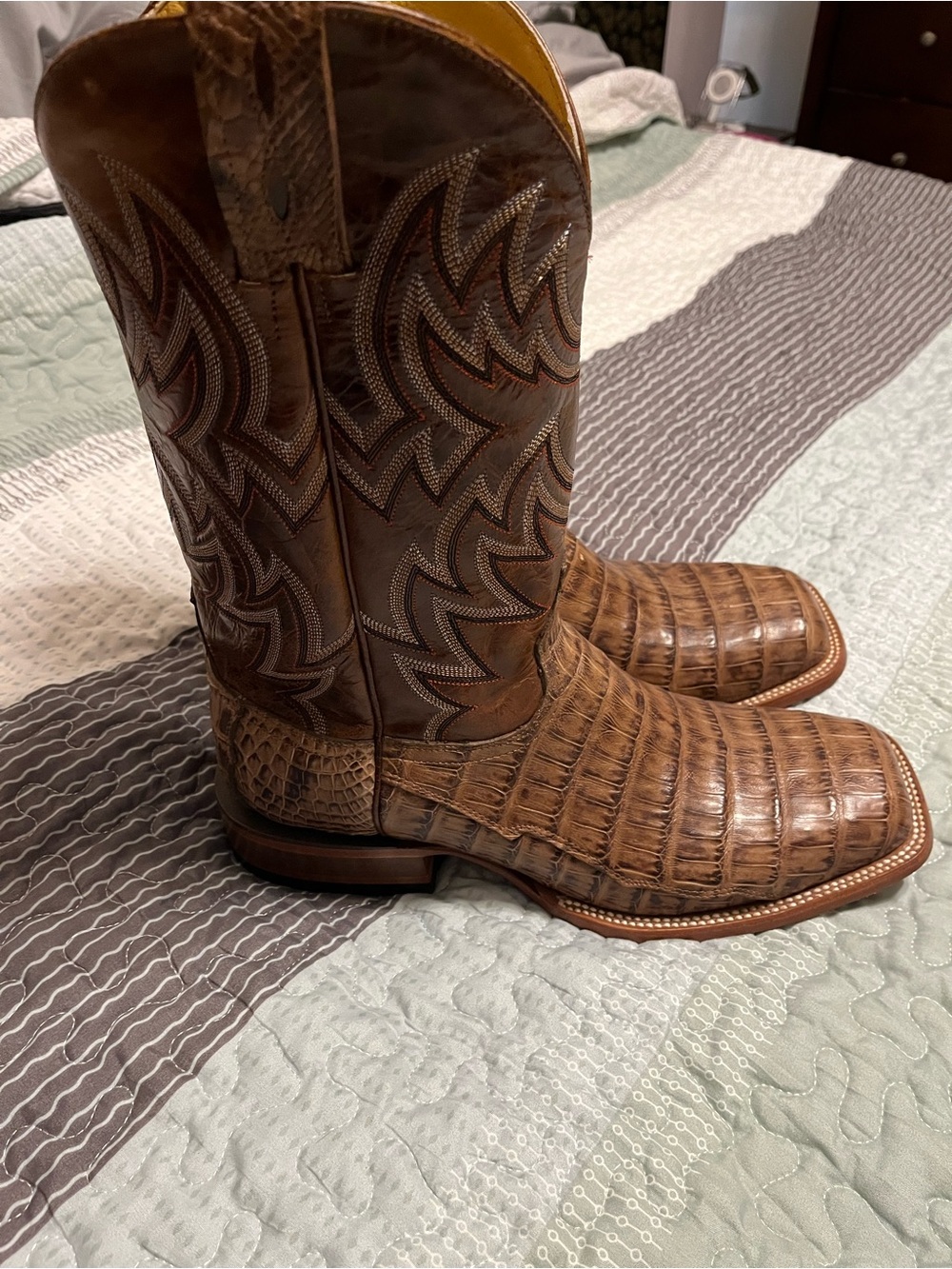 Men's Brown Exotic Leather Western Boots
